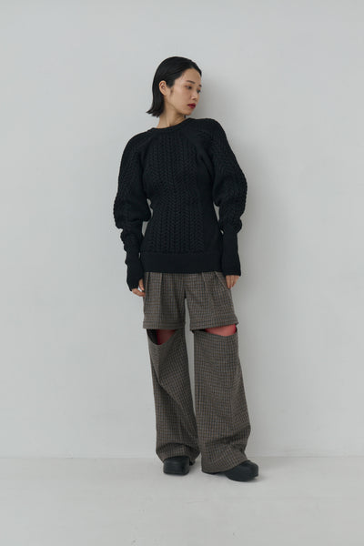 画像をギャラリービューアに読み込む, Sharp shape Wool pullover