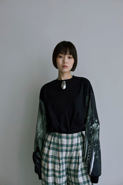 画像をギャラリービューアに読み込む, Memories Sleeve Rib Long Tee