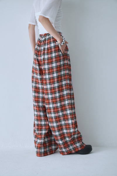 画像をギャラリービューアに読み込む, 【予約商品】Linen Check Pants【6月中旬~下旬発送予定】