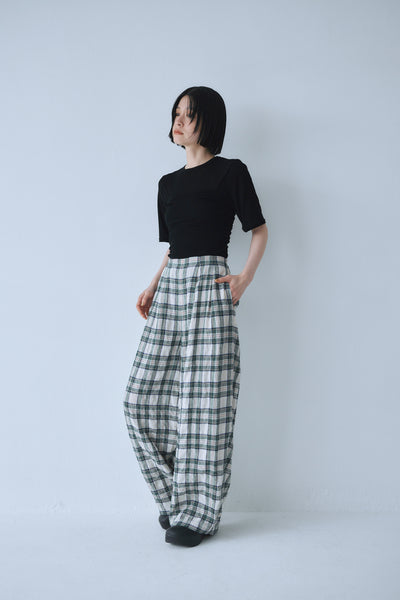画像をギャラリービューアに読み込む, 【予約商品】Linen Check Pants【6月中旬~下旬発送予定】
