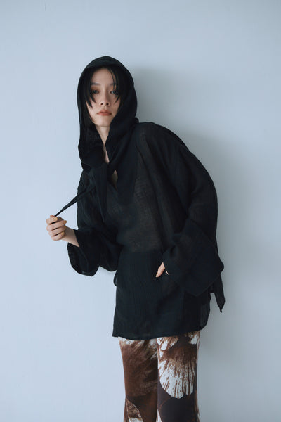 Load image into Gallery viewer, Sheer Linen Hoodie