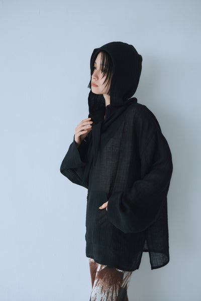 Load image into Gallery viewer, Sheer Linen Hoodie