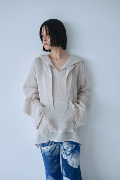 Load image into Gallery viewer, Sheer Linen Hoodie
