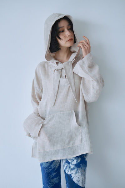 Load image into Gallery viewer, Sheer Linen Hoodie