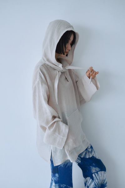 Load image into Gallery viewer, Sheer Linen Hoodie