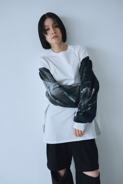 画像をギャラリービューアに読み込む, Memories Sleeve Rib Long Tee