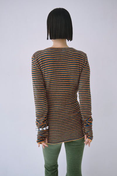 Load image into Gallery viewer, Border Knit Top - A
