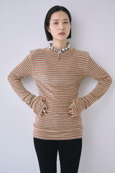 画像をギャラリービューアに読み込む, Border Knit Top - B