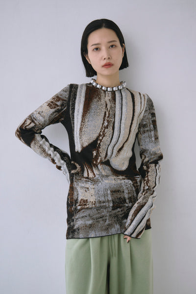 画像をギャラリービューアに読み込む, Photo Knit Pullover