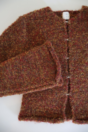 Loop yarn Flare Sleeve Cardigan