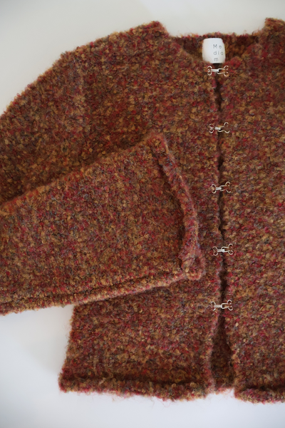 画像をギャラリービューアに読み込む, Loop yarn Flare Sleeve Cardigan