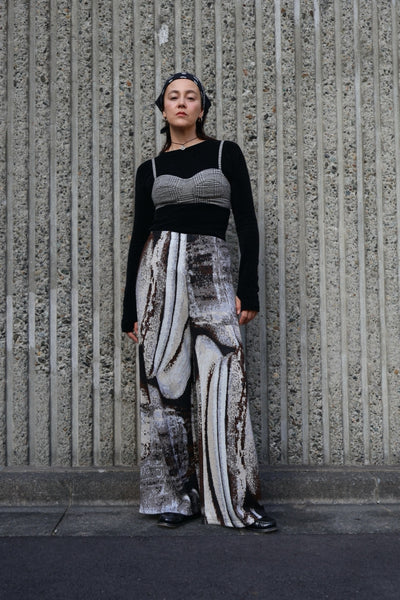 Load image into Gallery viewer, Photo Knit Wide Pants