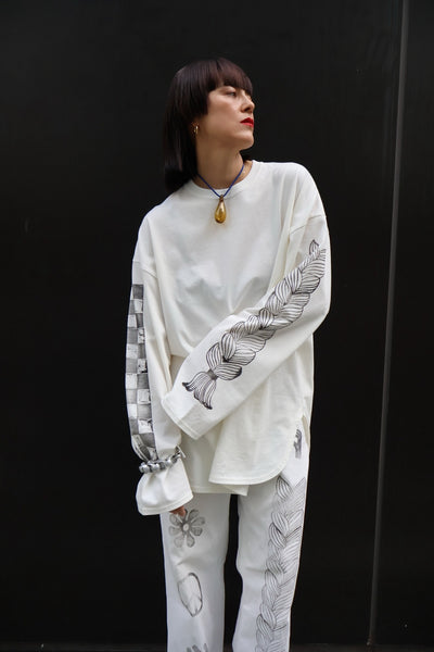 画像をギャラリービューアに読み込む, Mediam ×「STAMP DOODLE」Pullover