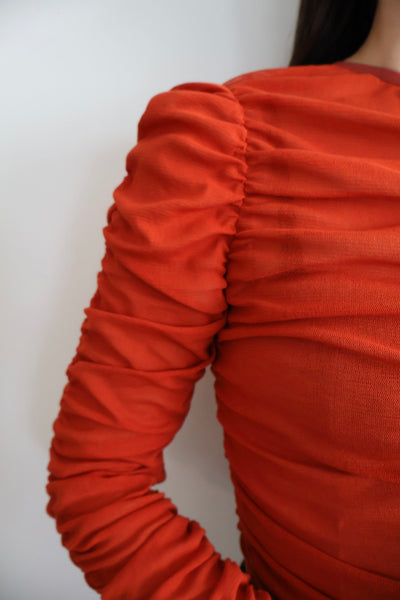 Load image into Gallery viewer, Cotton Tulle Gather Top