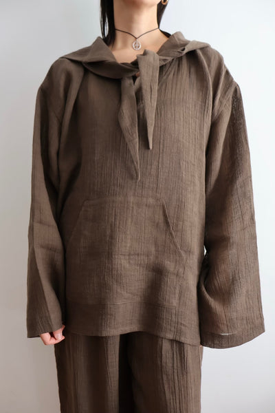 Load image into Gallery viewer, Sheer Linen Hoodie
