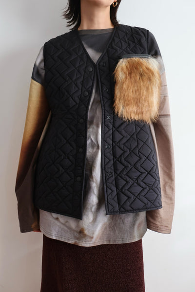 画像をギャラリービューアに読み込む, Reversible Craft Fur Pocket Vest