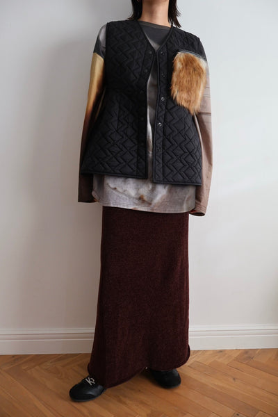 画像をギャラリービューアに読み込む, Reversible Craft Fur Pocket Vest