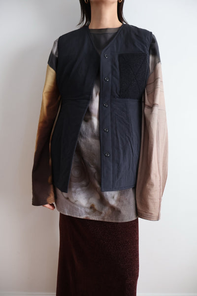 画像をギャラリービューアに読み込む, Reversible Craft Fur Pocket Vest