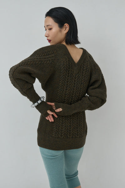 画像をギャラリービューアに読み込む, Sharp shape Wool pullover