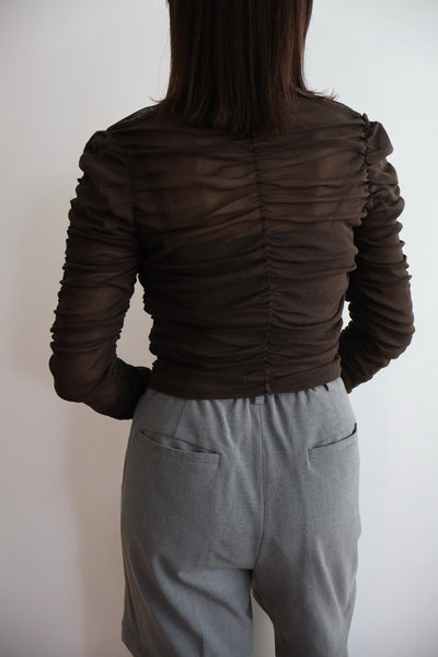 Load image into Gallery viewer, Cotton Tulle Gather Top