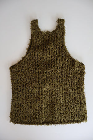 Frayed Yarn Open Front Tank