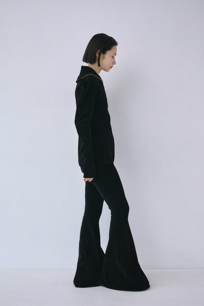 画像をギャラリービューアに読み込む, Full Zip Puff Sleeve Knit Top