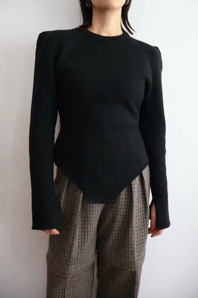 画像をギャラリービューアに読み込む, Wool Knit Bodysuit Like Pullover