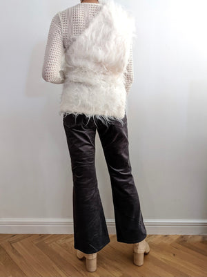 Shaggy One Shoulder Vest