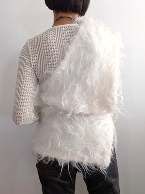 Shaggy One Shoulder Vest