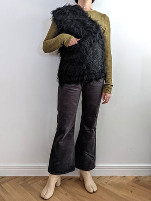 Shaggy One Shoulder Vest