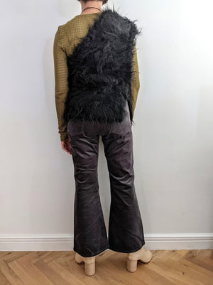 Shaggy One Shoulder Vest