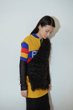 Shaggy One Shoulder Vest