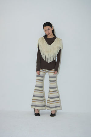 Rib Border Bell Bottoms