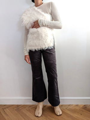 Shaggy One Shoulder Vest