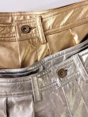 fake leather pants