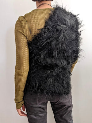 Shaggy One Shoulder Vest