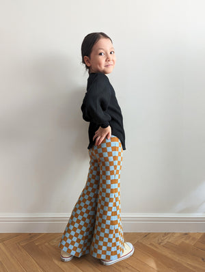 Kids Checkered Bell Bottoms