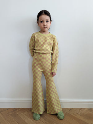 Kids Checkered Bell Bottoms