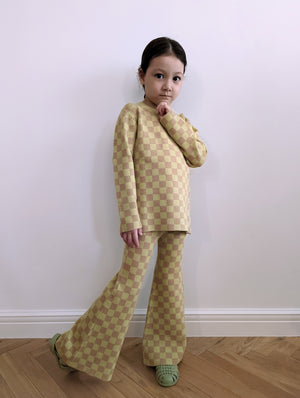Kids Checkered Bell Bottoms