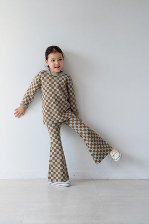 Kids Checkered Bell Bottoms
