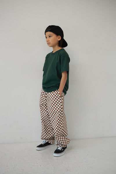 Load image into Gallery viewer, Kids Checkered Easy Big Pants - Mocha
