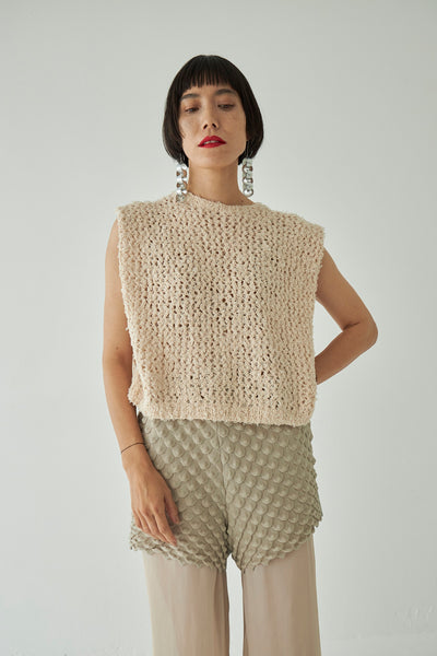 画像をギャラリービューアに読み込む, Frayed Yarn Square Pullover
