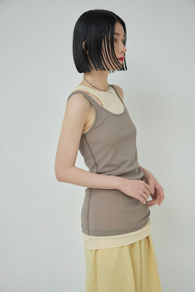画像をギャラリービューアに読み込む, High Twist Layered Tank Top
