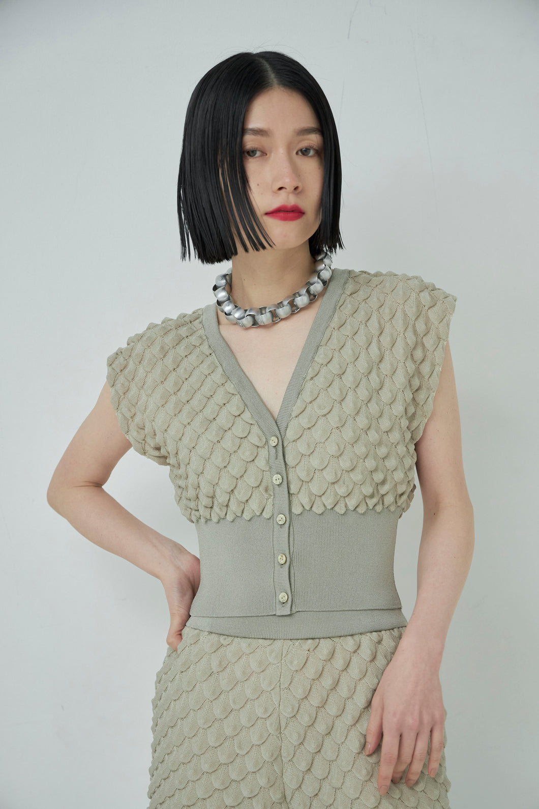 Scale Like knit vest