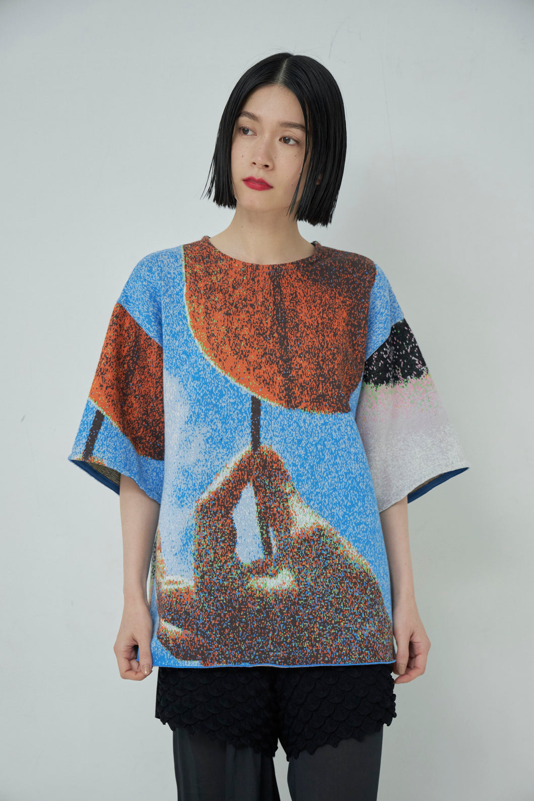 Photo Knit Big Pullover