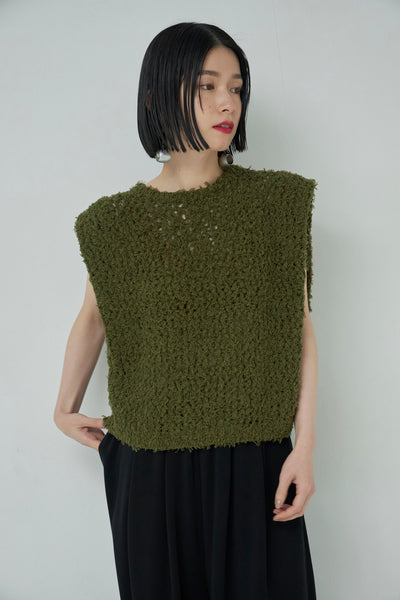 画像をギャラリービューアに読み込む, Frayed Yarn Square Pullover
