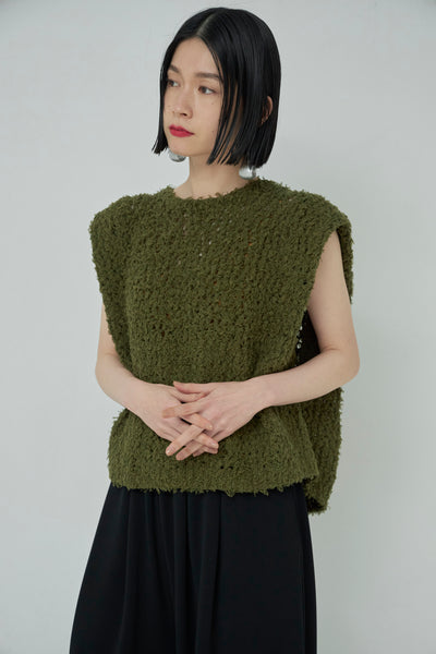 画像をギャラリービューアに読み込む, Frayed Yarn Square Pullover
