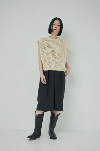画像をギャラリービューアに読み込む, Frayed Yarn Square Pullover
