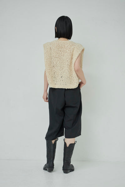 画像をギャラリービューアに読み込む, Frayed Yarn Square Pullover
