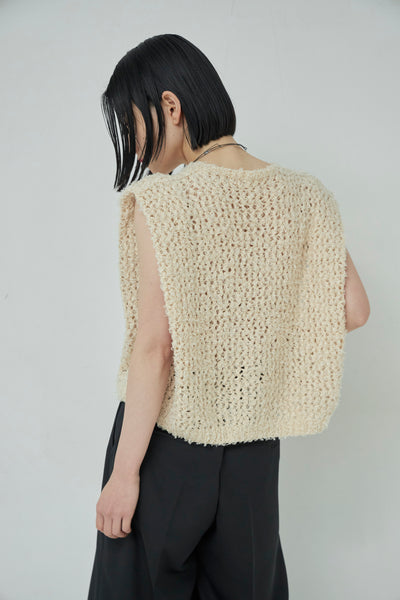 画像をギャラリービューアに読み込む, Frayed Yarn Square Pullover
